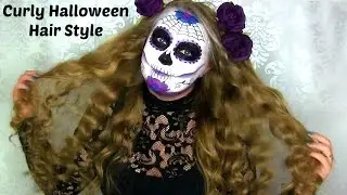 HALLOWEN Hair Style - How to CURL long hair
