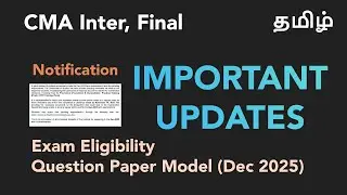 Important Notification for CMA December 2025 Exams Tamil
