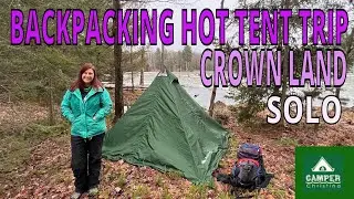 Backpacking Hot Tent Trip on Crown Land -  December 2023