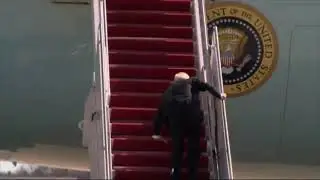 Joe Biden Falls Set To Yakety Sax - Benny Hill Music