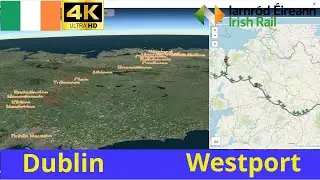 Simulate Irish Railways journey from Dublin to Westport with real maps and relaxing music.