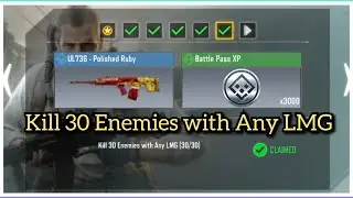 Call Of Duty Mobile Kill 30 Enemies with Any LMG Task Complete