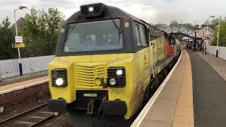 Colas Rail Class 70 (70810) passing through North Queensferry on 01 May 2019