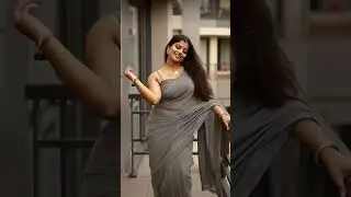 Grey Color Chiffon Saree Design #shorts #shortsfeed #trending #viralvideo #saree #ai #aiart