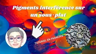 #191 Sous plat résine et pigments Interférence/Superbe résultat/#résine #résineepoxy