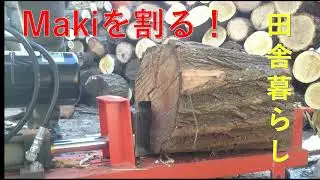 田舎暮らし　薪割り機エンジンかかるか！？　WAKO薪割機 WS-188