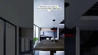 VIVIENDA DE 8.00X20.00 METROS #architecture #casapeque&ntilde;a #paratii #planos3d #casaminimalista