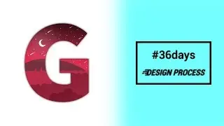 #36DaysOfType: Letter G | Design Process | Logo in Inkscape | Vector Landscape Lake Scenery