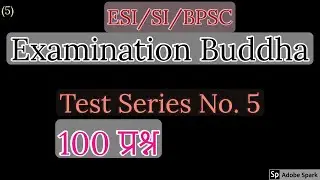 Examination Buddha Test Series | ESI |SI .. pdf in description box |Test No.5