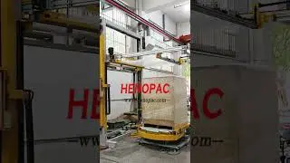 automatic pallet wrapper with top sheet dispenser#palletwrapper #stretchwrapper #wrappingmachine