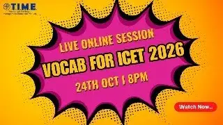 VOCAB FOR ICET 2026 EXAM I LIVE ONLINE SESSION ON 24th OCT @ 8PM