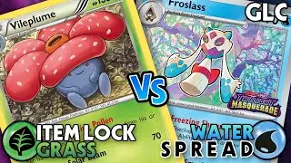 Блокировка предметов: трава против воды - Испытание лидера спортзала в Pokemon TCG