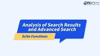 Scite-Analysis of Search Results and Advanced Search