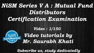 NISM mutual fund exam  tutorial  : Unit 6 - NAV Calculation 1