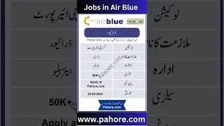 Driver Jobs in Airblue at Karachi Airport #jobsinkarachi