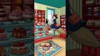 Kiki's Bakery Bliss 🍰✨ Witch Delivery Vibes #anime #diamondpainting #art #ghibli