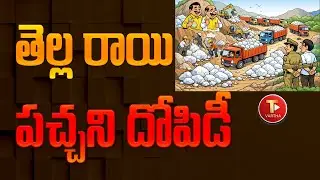 పచ్చని కొండల్లో 'తెల్ల' దోపిడీ! | అనుమతులు లేవు.. రాయల్టీ కట్టరు! | White Stone Mining Scam