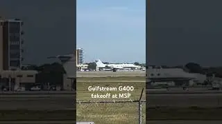 The Top 1% (Gulfstream G400) taking off at MSP. #planespotting #aviation #asmr #avgeeks