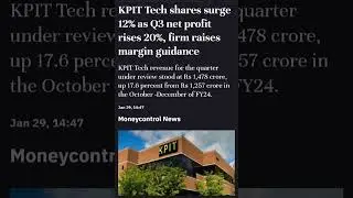 KPIT Tech share rise 12% as net profit rises 20%