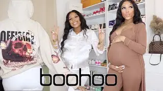 HUGE BOOHOO TRY ON HAUL ! BABY SHOWER OUTFITS +  TRENDY LOCKDOWN PIECES ! | DARCIA DORILAS