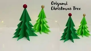 How to Make a Easy Origami Christmas Tree | Origami Paper Tree DIY Tutorial For Kids