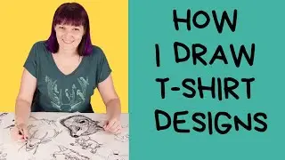 Fashion Illustration Design for T Shirt Printing | Handmade Business Studio Vlog