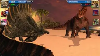 Can a Brachiosaurus SURVIVE the Spinosaurus?! Jurassic World The Game