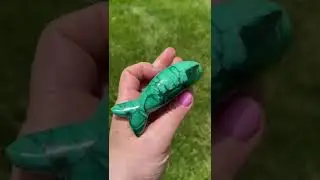 Malachite Dolphin Animal Sculpture - No.1