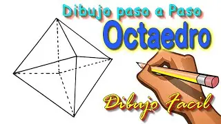 DIBUJO DIVERTIDO  DE UN OCTAEDRO PASO A PASO BY PEKETONA