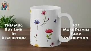 Wildflower Watercolor Floral Pattern Design Print Ceramic Mug For Drink | Flower Gift