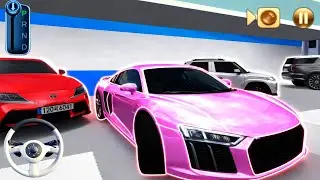 Today's new pink Audi R8 supercar Park in a super car store & car wash #3d Android game #trending 🎯🎮