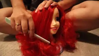 ASMR | Detangling Doll Head Hair with a Comb/Combing Hair Sounds 💆🏻‍♀️