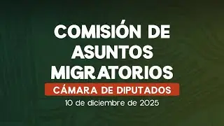 🔴Reuni&oacute;n de la Comisi&oacute;n de Asuntos Migratorios de la C&aacute;mara de Diputados 10/12/2025