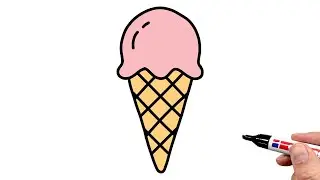 How to Draw an Ice Cream Cone