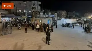 View of Nasser Hospital in Gaza after evacuations