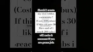 should i create it!?#roblox#makemefamous#sub#viral