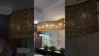 Gold Wave Linear Crystal Chandelier
