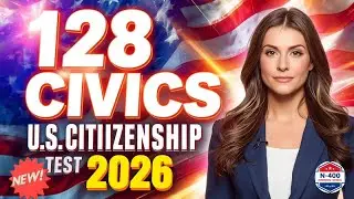 USCIS 128 Civics Questions and SIMPLE Answers in RANDOM ORDER REPEAT TWICE | 2025 Civics Test US