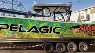 Voodoo Fishing Charters 42' Yellowfin Boat Wrap by PG NOLA - Finished
