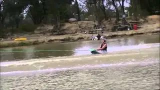 strapped in kneeboarding