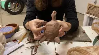 Fine details and craftsmanship- ceramics walk through a for slab tiles and sculpture