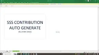 SSS updated 2023 CONTRIBUTION Auto Generate in Excel