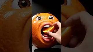 Orange Eating Itself 🌚 #shorts #kidsshorts #fruitseating