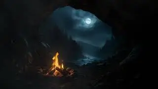 Cave Fire, Rain & Thunder Sounds  &ndash; 12 Hours of Deep Forest Ambience🔥