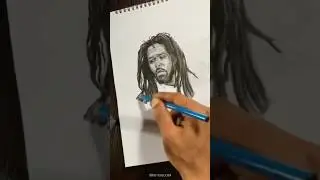 Quick pencil drawing of ​⁠@jcole #art #pencildrawing #charcoaldrawing #jcole #oduobi