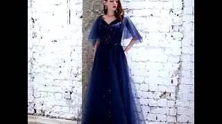 Affordable Navy Blue Evening Dresses 2019