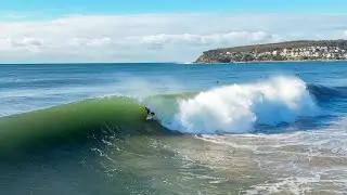 North Steyne Sunrise Barrels. Surfing Manly Beach, Sydney, Australia
