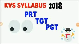 KVS (PRT, TGT, PGT) SYLLABUS 2018 | KVS CHANGE EXAM PATTERN 2018 POST|