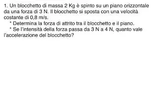 Esercizi principi della dinamica