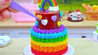 Satisfying Video l DIY How To Make cake Cutting Rainbow Candy Crazy Slimes Sprunki mini food